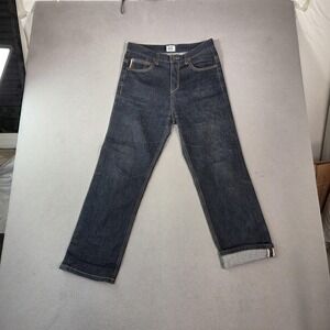 Selvedge Jeans Mens Indigo Blue Relaxed Striaght Fits 29x27